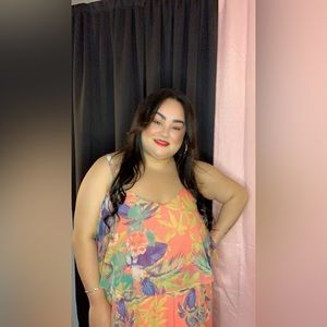 Tropical summer dress size 3x plus size